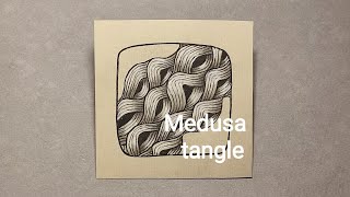 Zentangle patterns No 8 Medusa tangle [upl. by Nassah]