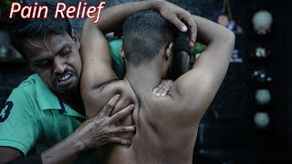 Body Pain Relief Indian Massage By Strong Wrist Barber  ASMR Therapy For Better Sleep  Neck Crack [upl. by Sillad801]