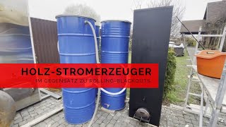 Holzbetriebener Stromgenerator gegen Stromausfälle [upl. by Frazier603]