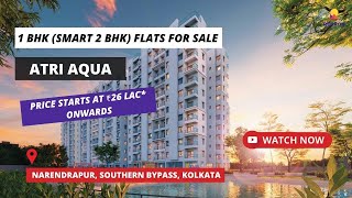 Atri Aqua  ☎918861432056  1 BHK Flats For Sale in Narendrapur Southern Bypass Kolkata flats [upl. by Colinson]