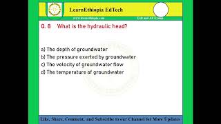 Groundwater Hydrology  Model Exit Exam Questions for Meteorology amp Hydrology Exit Exam [upl. by Neeruam]