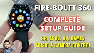 FireBoltt 360 Smartwatch Full Setup Guide  Settings amp Features [upl. by Rudman]