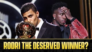 Rodri beats Vini Jr to Ballon d’Or was the Spaniard the deserved winner  Morning Footy [upl. by Gwenora]