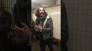 Hozier Surprises Fans and Sings in the Subway [upl. by Ayalat]