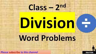 Class 2 Division word problems grade 2 division word problems  2nd class story sums [upl. by Llennor]