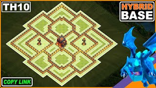 NEW TH10 HYBRID Base Layout 2024 Copy Link  Clash of Clans [upl. by Adnerad664]