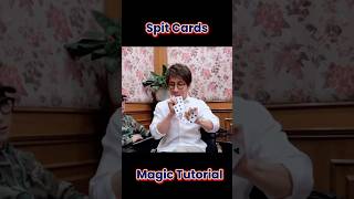 Easy Spit Cards Magic tutorial magic magictutorials [upl. by Greer]