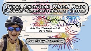 Jen Kelly Reporting On the Great American Wheel Race Washington DC [upl. by Nomihs447]