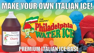 Philadelphia Water Ice  Premium Italian Ice Base Make Your Own Water Ice [upl. by Sandi]