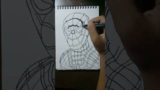 SpiderMan drawing in pencil colour youtube shorts [upl. by Aicnilav105]