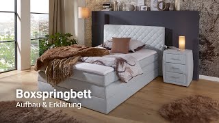 Boxspringbett Aufbau und Erklärung  Möbelix Schlafzimmer Beratung [upl. by Sonya]