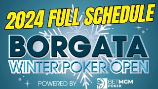 Borgata Winter Poker Open 2024 Full Schedule Announced  Big Guarantees Exclusive Live Streams [upl. by Arbrab]