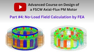 Calculation of noload field of a FSCW axialflux pm motor by finite element method Part 4 [upl. by Nahttam]