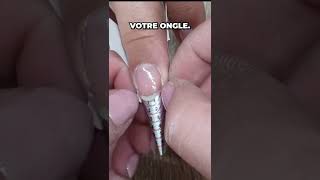 Comment faire une construction ongle en gel en chablon  prothésisteongulaire chablon ongleengel [upl. by Aytak]