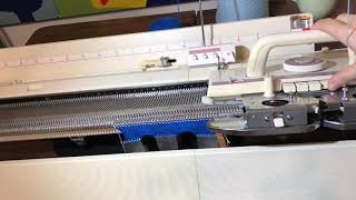 Automatic ewrap CastOn Using a Brother Knitting Machine [upl. by Seda]