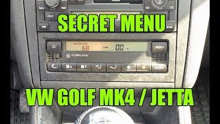 How to acces hidden  secret menu VW Golf Mk4 Bora Jetta in 5 steps [upl. by Lesser]