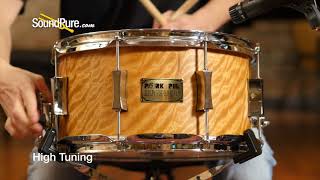 Pork Pie 7x13 CherryWalnut Snare Drum Movingui Quick n Dirty [upl. by Inajna]