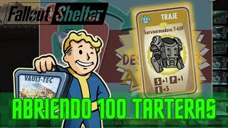 FALLOUT SHELTER  ABRIENDO 100 TARTERAS [upl. by Reube]