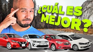 TOP 4 AUTOS COMPACTOS VERSA AVEO VENTO RIO [upl. by Tallie217]