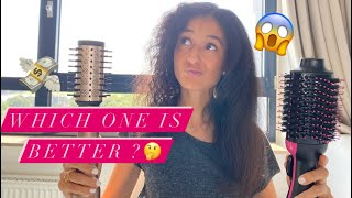 Revlon OneStep Hair Dryer vs BaByliss Rotating Hot Air Brush  Tested On Thick Curly Hair [upl. by Doggett]