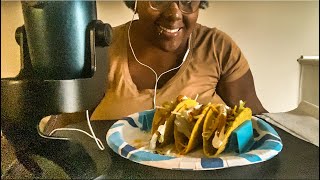 ASMR Homemade tacos Mukbang No talking eating sounds  Virgoqueenasmr [upl. by Enyak]