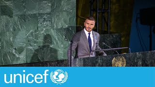 David Beckham at the United Nations  UNICEF [upl. by Bruns]