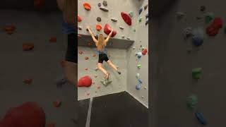 Dynamic red with full body flag to finish 💥🧗 climbing bouldering dynamic [upl. by Ardnaxila120]