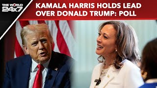 US Election  Kamala Harris Holds Lead Over Donald Trump Poll [upl. by Atteval]