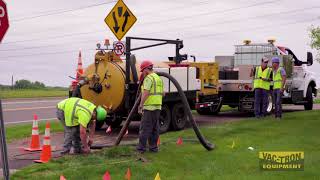 STF Services uses VacTron vacuum excavator for potholing [upl. by Keelby]