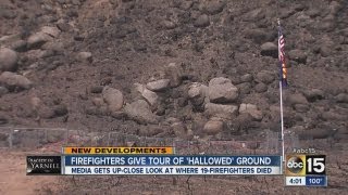 Firefighters give tour of Yarnell Hill fire site [upl. by Ynnhoj530]