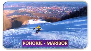 SkiingSnowboarding on Pohorje Maribor Jan 2022 [upl. by Eneleoj653]