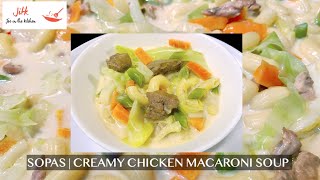 CREAMY SOPAS  Creamy Chicken Macaroni Soup JoeCooking [upl. by Mirilla713]