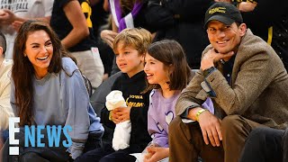 Ashton Kutcher Mila Kunis and Their Kids Make FIRST Public Appearance as a Family  E News [upl. by Kavanaugh815]