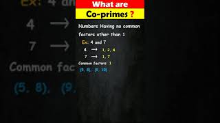 Co prime numbers Definition  class 10 maths shorts viral [upl. by Esereht]