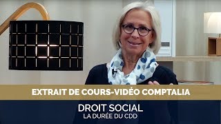 La durée du CDD   Extrait cours vidéo COMPTALIA [upl. by Adnuhser274]