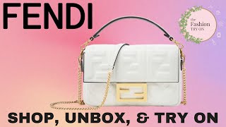 FENDI  Baguette Mini  WHITE LEATHER  The Fashion Try On [upl. by Furr124]