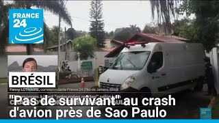 Crash davion près de Sao Paulo  les 62 personnes à bord présumées mortes selon Lula [upl. by Anitnuahs260]