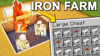 EASIEST Iron Farm in Minecraft 121 Tutorial [upl. by Lihp]