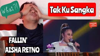 Reaction  AISHA RETNO  FALLING  BIG STAGE KUPAS [upl. by Viridi]