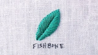 Embroider Leaves with the Fishbone Stitch [upl. by Baggett]