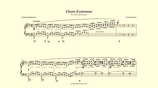 Chant dautomne  Fauré – accompaniment in B minor [upl. by Eeliab]