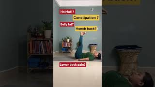 hairfall bellyfat constipation lowerbackpain yoga yogaforbeginners easyyoga yogapractice [upl. by Scrivings]