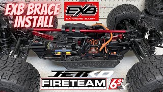 Arrma Fireteam EXB Brace Install Jetko Tires amp channel update [upl. by Orapma259]