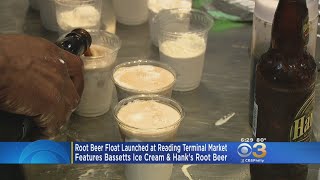 New Reading Terminal Root Beer Float Features Bassetts Ice Cream Hanks Root Beer [upl. by Nohcim]