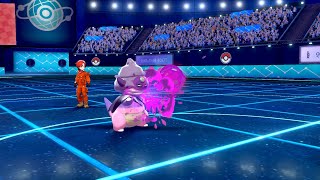 Galarian Slowking Cast the Spell Pokémon Sword and Shield WiFi Battle [upl. by Nereen]