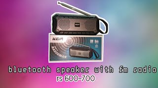 quotKDM77 RADIOMAN BLUETOOTH SPEAKER WITH FM RADIOquot800MAH BATTERYUPTO 6 HOUR BACKUP [upl. by Rustin]