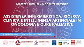 Master I livello  Assistenza infermieristica ricerca clinica e IA in oncologia e cure palliative [upl. by Arada]