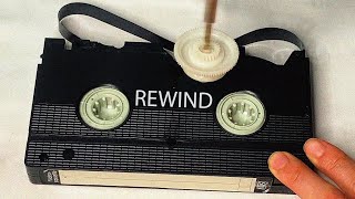 Retro DIY  Rewind VHS tape without a VCR Speed x100 [upl. by Natalee]