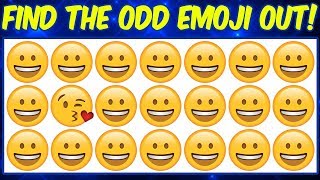 Can You Find the Odd Emoji Out in These Pictures puzzles Emoji Puzzle Brain games  Odd one out [upl. by Mahan]