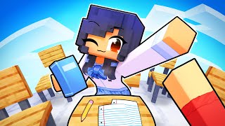 Going to SCHOOL with APHMAU in Minecraft [upl. by Ecienahs]